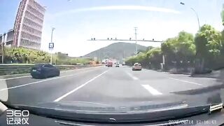 This Car must have been on his Cell Phone too