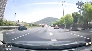 This Car must have been on his Cell Phone too