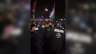 German Police in Berlin Fight Entire Islamic Crown and Restore Peace