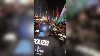 German Police in Berlin Fight Entire Islamic Crown and Restore Peace