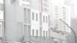 What a Way to Go: Man falls to his Death Hiding from his Girl's Parents (Slow Motion and Aftermath)