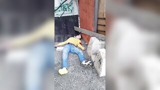 What a Way to Go: Man falls to his Death Hiding from his Girl's Parents (Slow Motion and Aftermath)