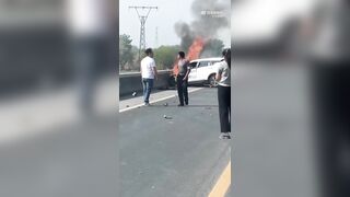 Driver Woke up in Pain, suddenly letting out a Wail, so Tragic...Driver wakes up[ in Hell