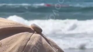 Sea of Blood: Shark Attack Caught on Camera from Man Filming on the Shore