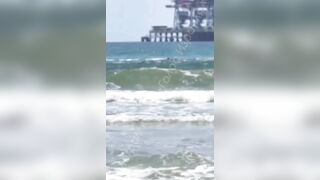 Sea of Blood: Shark Attack Caught on Camera from Man Filming on the Shore