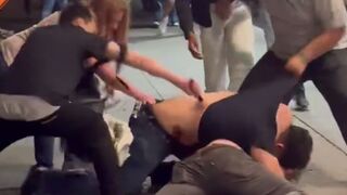Watch this White Trash Kid with a Knife Stab Men Locked up and Fighting