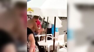 Usual suspect harasses an Italian woman and finds out it was better not to. Italians don't joke.