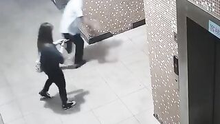 Mans e-bike battery explodes at worst possible time in lift.