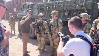 Secretary of Defense Pete Hegseth was presented with a challenge coin by border soldiers.