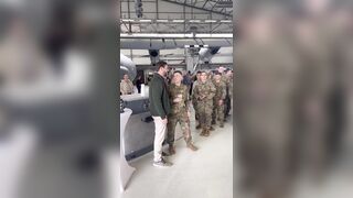 Cheers! Vice President of the US JD Vance Working the Beer Keg for the Troops at Airbase