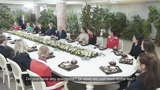 2022 interview with Putin & all Female reporters asking if the war will stop