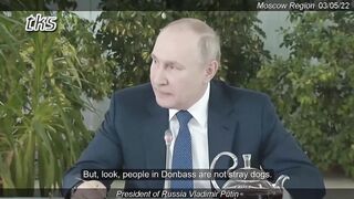 2022 interview with Putin & all Female reporters asking if the war will stop