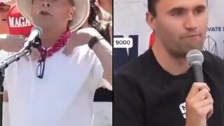 Liberal man gets FACT CHECKED by Charlie Kirk in real time..