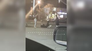 Tough Guy KO's Girl then Attacks her Friend for not being Nice to Him (Watch until End)