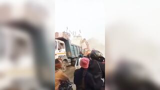 Cop in India Kicks Muslim's Behind while Praying..then Destroying an Illegal Mosque