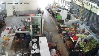 Man murdered Godfather Style in Front of Fruit Stand
