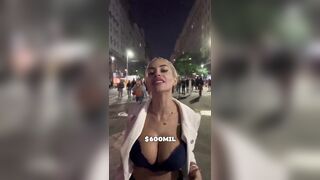 Sweaty Protestor in Argentina, No idea what she's says. But there are two big reasons to agree with her....