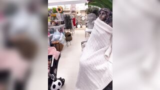 Not even Female Statues showing too Much are Safe in the English Speaking Mall