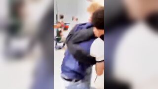 Black Kid Sneaks up on White Student and is Educated.