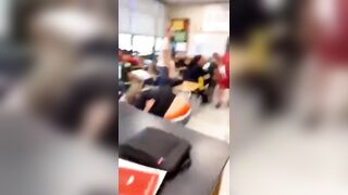Black Kid Sneaks up on White Student and is Educated.