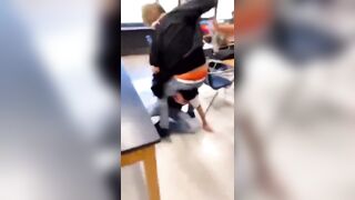 Black Kid Sneaks up on White Student and is Educated.