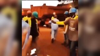 Bumbaclot! A Chinese contractor who refused to pay his casual workers in Africa