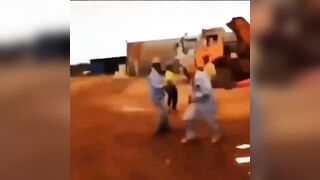Bumbaclot! A Chinese contractor who refused to pay his casual workers in Africa