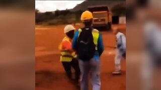 Bumbaclot! A Chinese contractor who refused to pay his casual workers in Africa