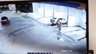 Guy Washing his Car with his Girl in Terrifying Footage..Wait for it