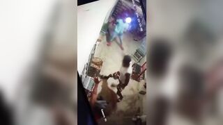 Woman in Red Starts Fight with a Knife, BF comes Back with his Machete