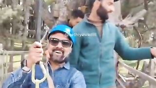 Oblivious Man Ziplining Accidentally Films Terror Attack that Killed 30