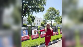 Rep. Marjorie Taylor Greene went to the Lawn of the White House and exposed aliens