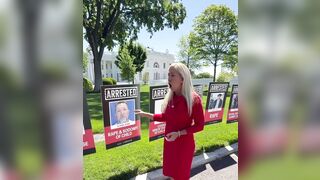 Rep. Marjorie Taylor Greene went to the Lawn of the White House and exposed aliens