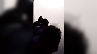 The final seconds of life of a group of people can be seen.