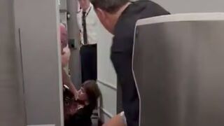 Elderly Woman Tries to Storm American Airlines Cockpit before being Stopped by Everyone