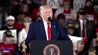 Comedian and Chief... Trump Casually Destroys a Heckler at his 100 Day Rally! Lol