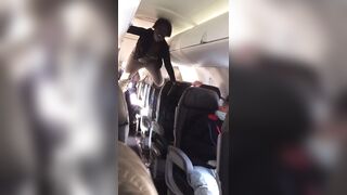 Demon Takes over Womans Body on an Airplane! SCARY!!!