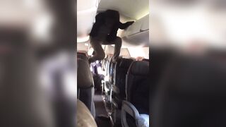 Demon Takes over Womans Body on an Airplane! SCARY!!!