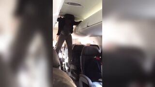 Demon Takes over Womans Body on an Airplane! SCARY!!!