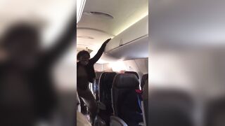 Demon Takes over Womans Body on an Airplane! SCARY!!!