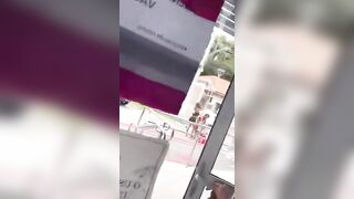 Tranny punished hard for using women's bathroom in Brazil