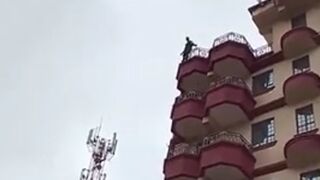 Kenya Yesterday: Youth Encouraged to jump by Cameraman who Laughs after he hits the Ground