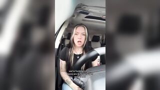 Chick is Heated about her Taco Price.