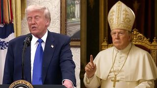 Trump response about image of himself dressed up as a pope
