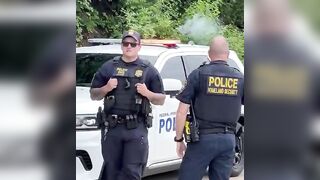 Wokies are Demanding this DHS Officer be Fired for Smoking a Cigar after Arresting Migrants. Lol