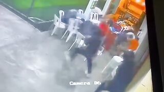 Super Efficient Hitmen Sneak up on Group with Back to Them and Murder 2