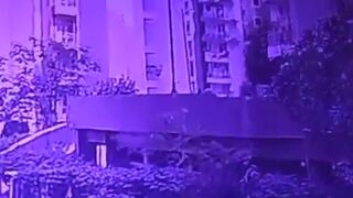 Woman jumps from 2nd Story to Avoid Leached Dog Attack. (Looks to me like She tied up the Dog then Jumped)