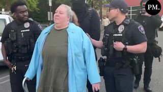 Antifa militants have targeted another elderly woman attempting to leave the TPUSA