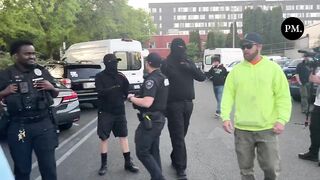 Antifa militants have targeted another elderly woman attempting to leave the TPUSA