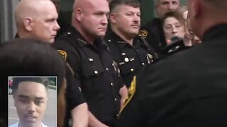 Father who Killed a Cop Days after Police shot his 18-year-old Son Walks Past 30 Officers in the Courtroom!!
